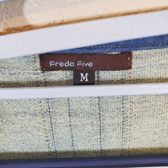 Freda Five Beaded Stretch Denim Boho Art to Wear Distressed Jacket - Picture 3 of 10